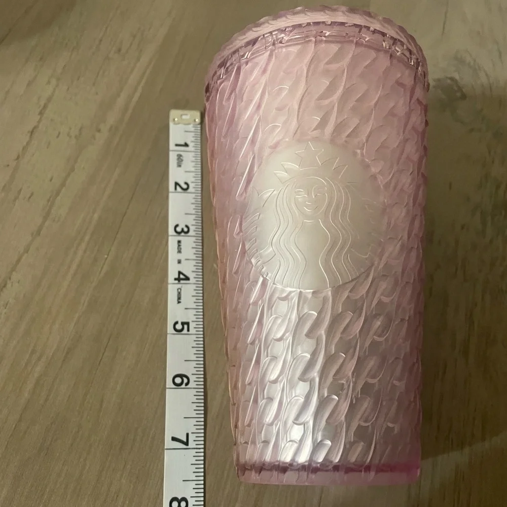 Starbucks Tumbler Light Pink Chain-Link cup 2024 Pastel Matte Cup 16oz
